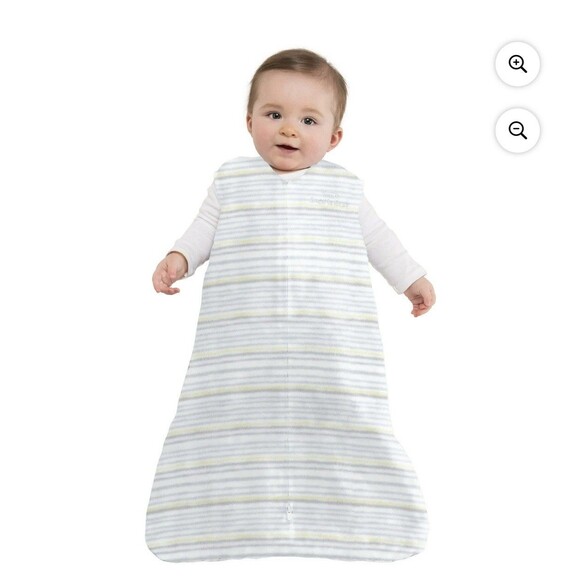 Halo SleepSack Micro-fleece Multi Stripe Blue Yellow Back Is Best Large New Safe - Picture 1 of 4